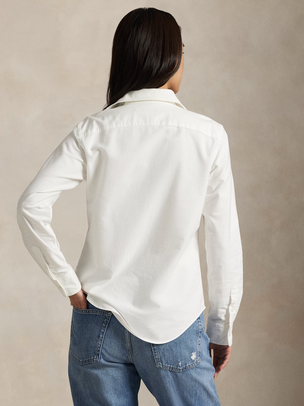 RALPH LAUREN WOMEN Slim Fit Oxford Shirt White