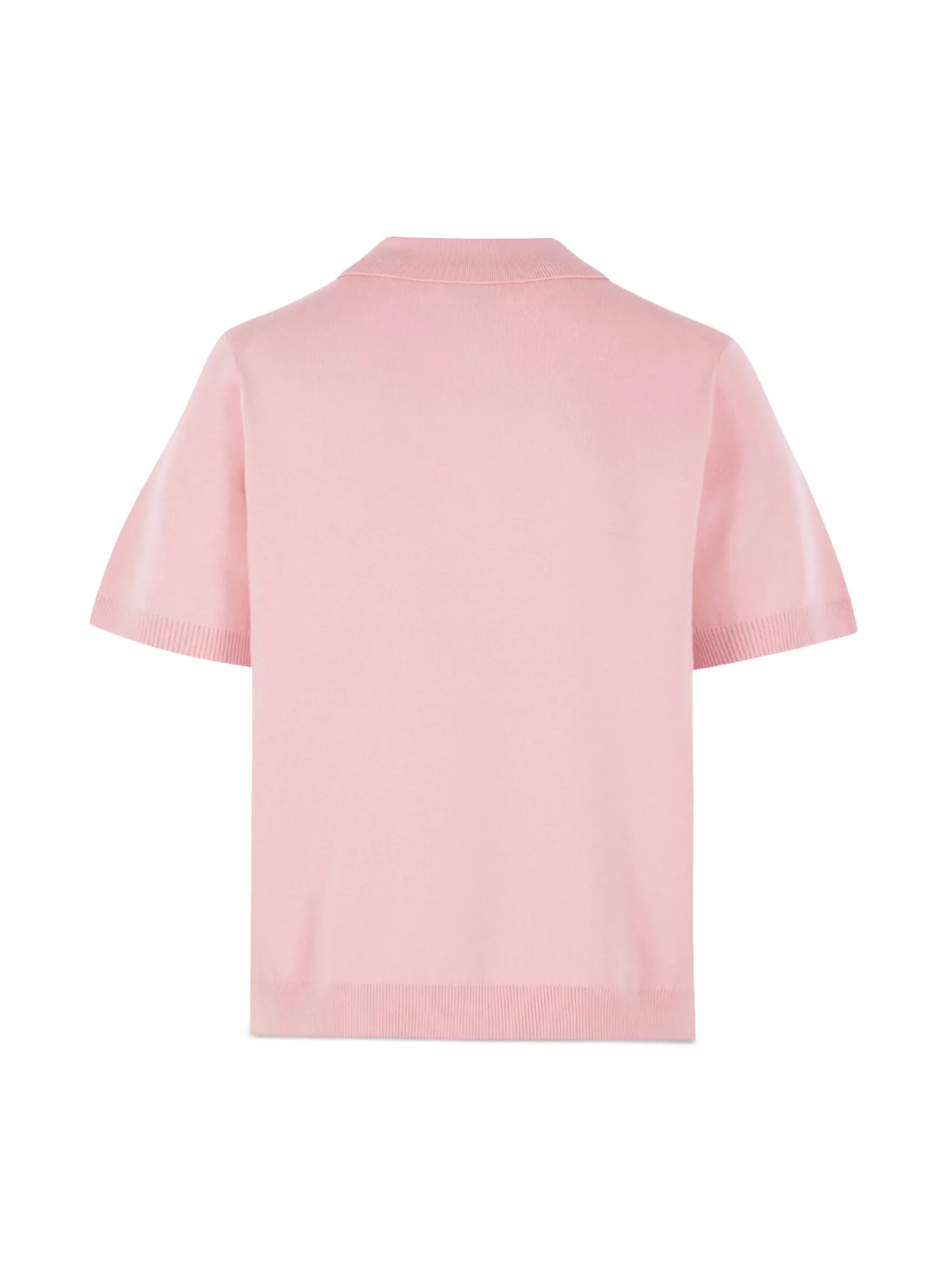 CASABLANCA Double Face Short Sleeve Polo Shirt Pink