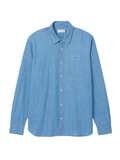 LACOSTE Regular Fit Lightweight Denim Shirt Blue