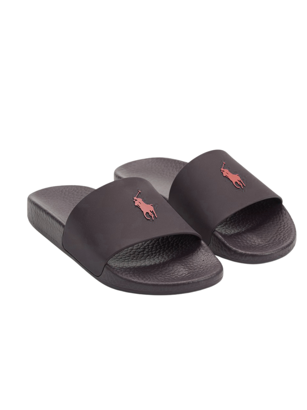 RALPH LAUREN Signature Pony Slides Black/Red