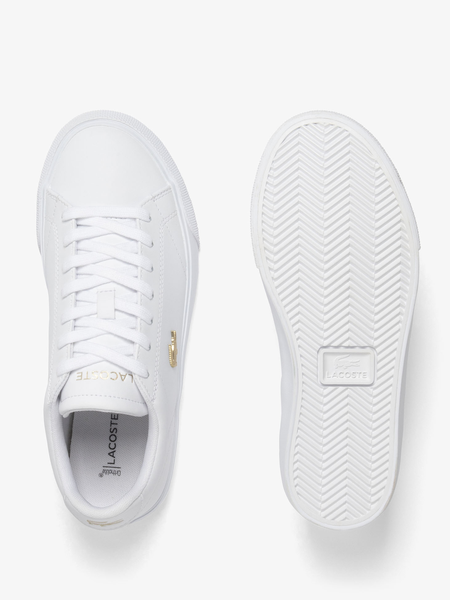 LACOSTE WOMEN Lerond Set Leather Sneakers White/Gold