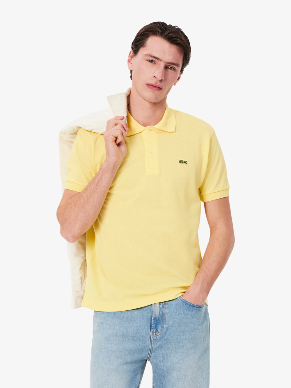 LACOSTE Classic Fit L.12.12 Original Polo Shirt Pastel Yellow