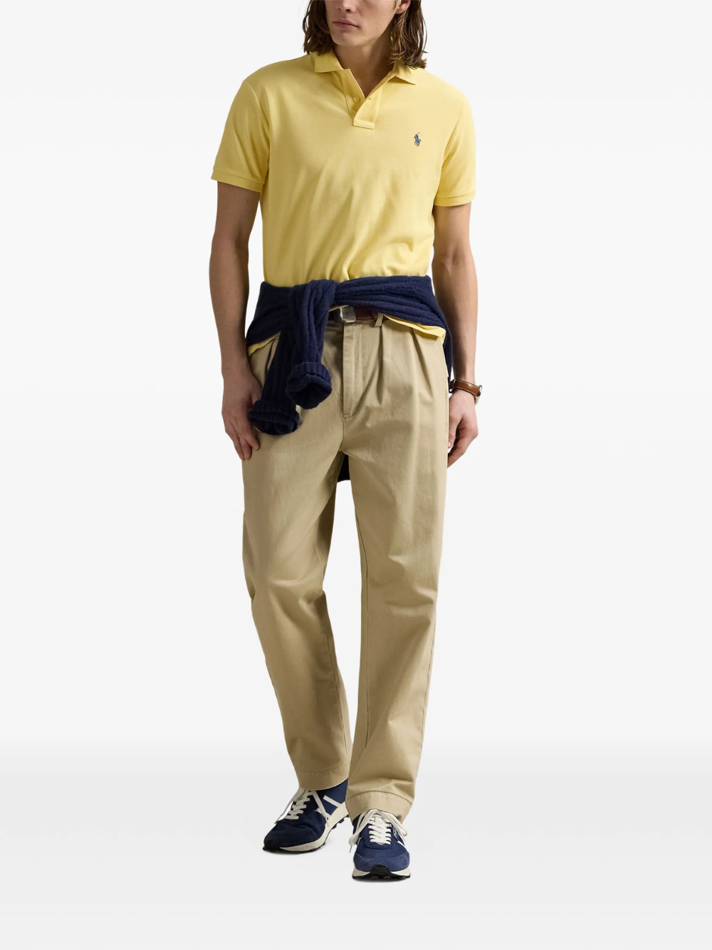 RALPH LAUREN The Iconic Custom Slim Fit Mesh Polo Wicket Yellow
