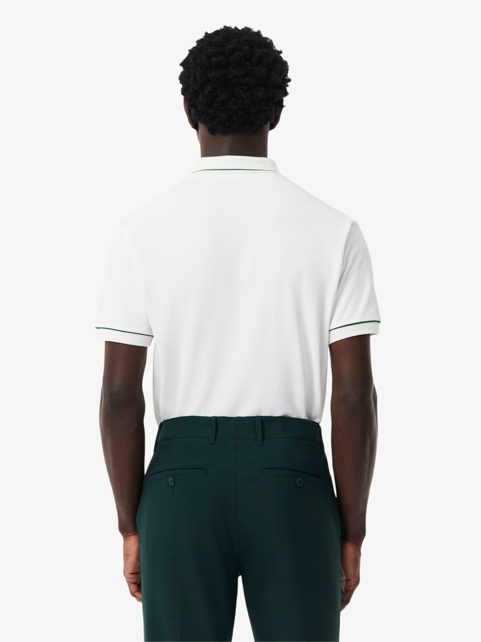 LACOSTE Heat Regulating Mini Piqué Golf Polo Shirt White