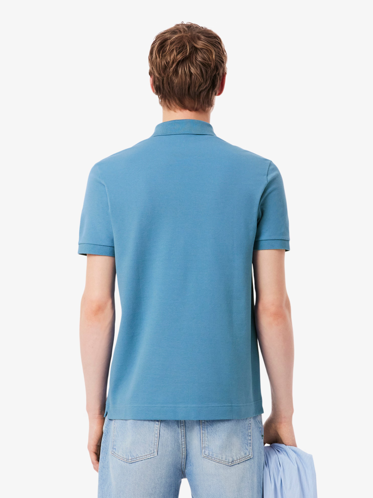 LACOSTE Regular Fit Paris Stretch Piqué Polo Shirt Sky Blue