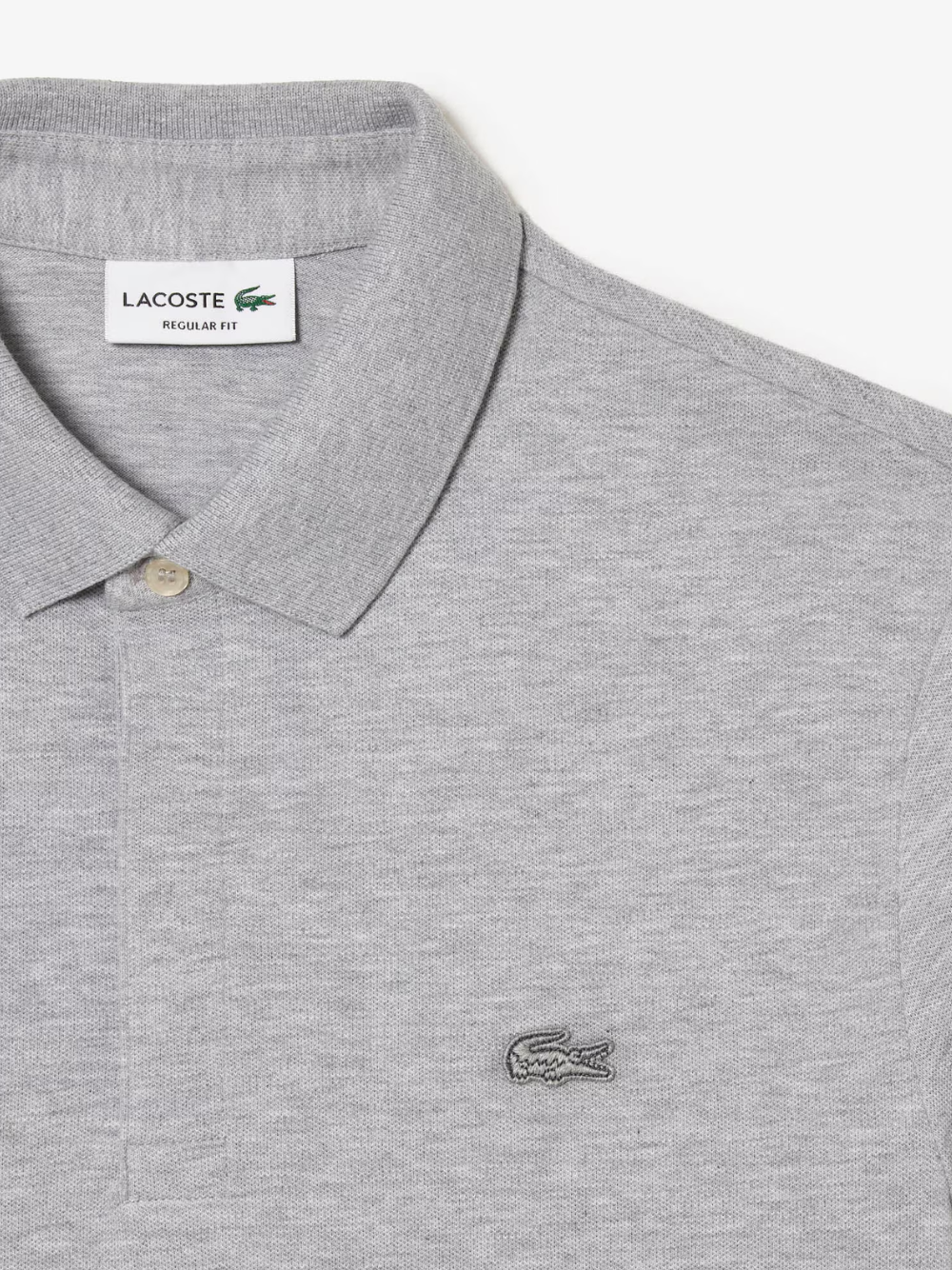 LACOSTE Regular Fit Paris Stretch Piqué Polo Shirt Grey