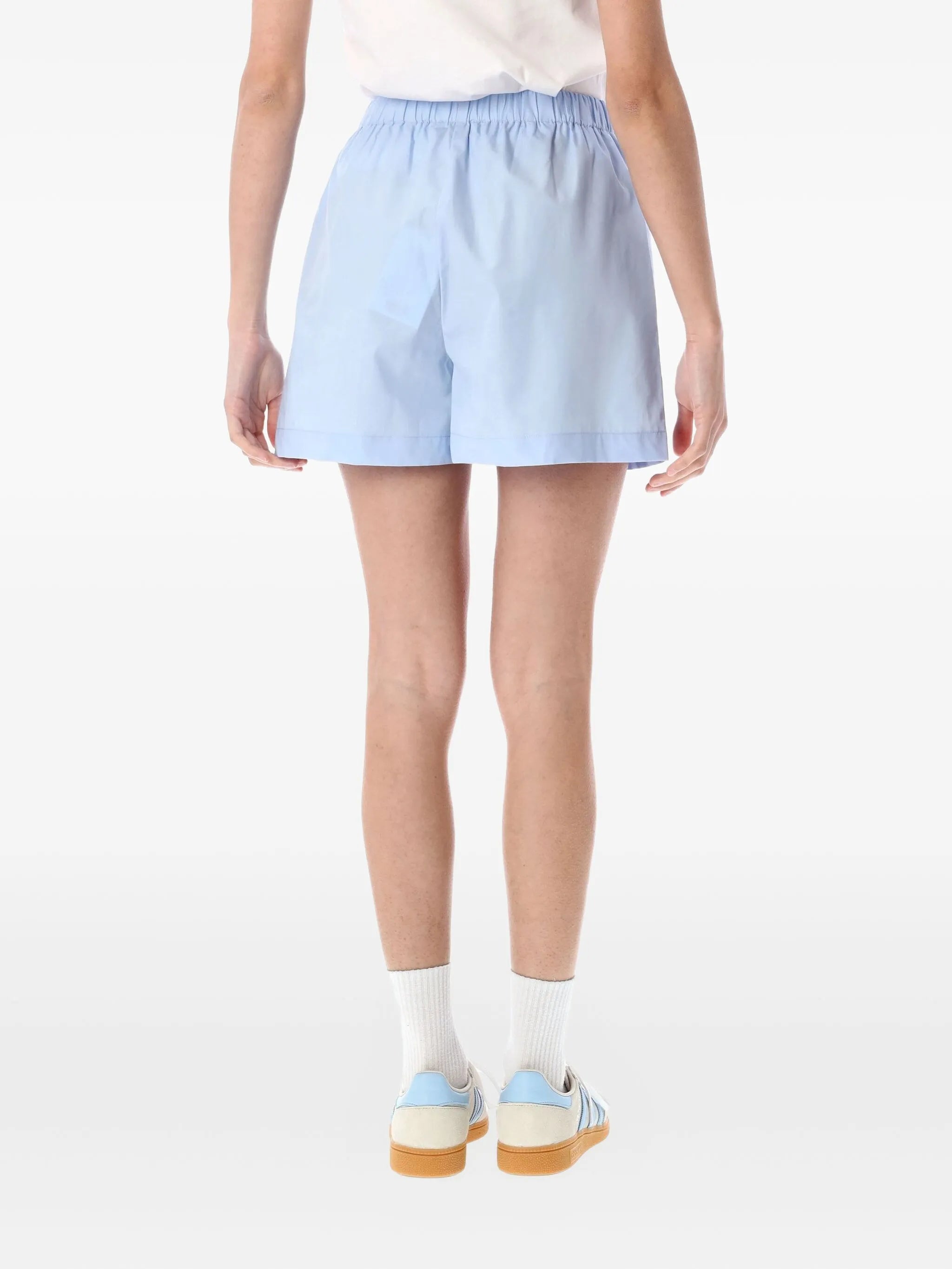 SPORTY & RICH WOMEN H&W Crest Poplin Shorts Washed Hydrangea