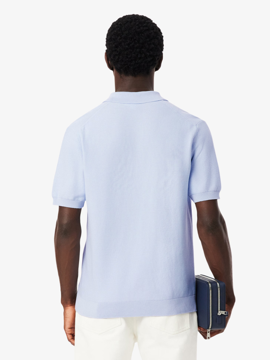 LACOSTE Classic Fit Knitted Polo Shirt Light Blue