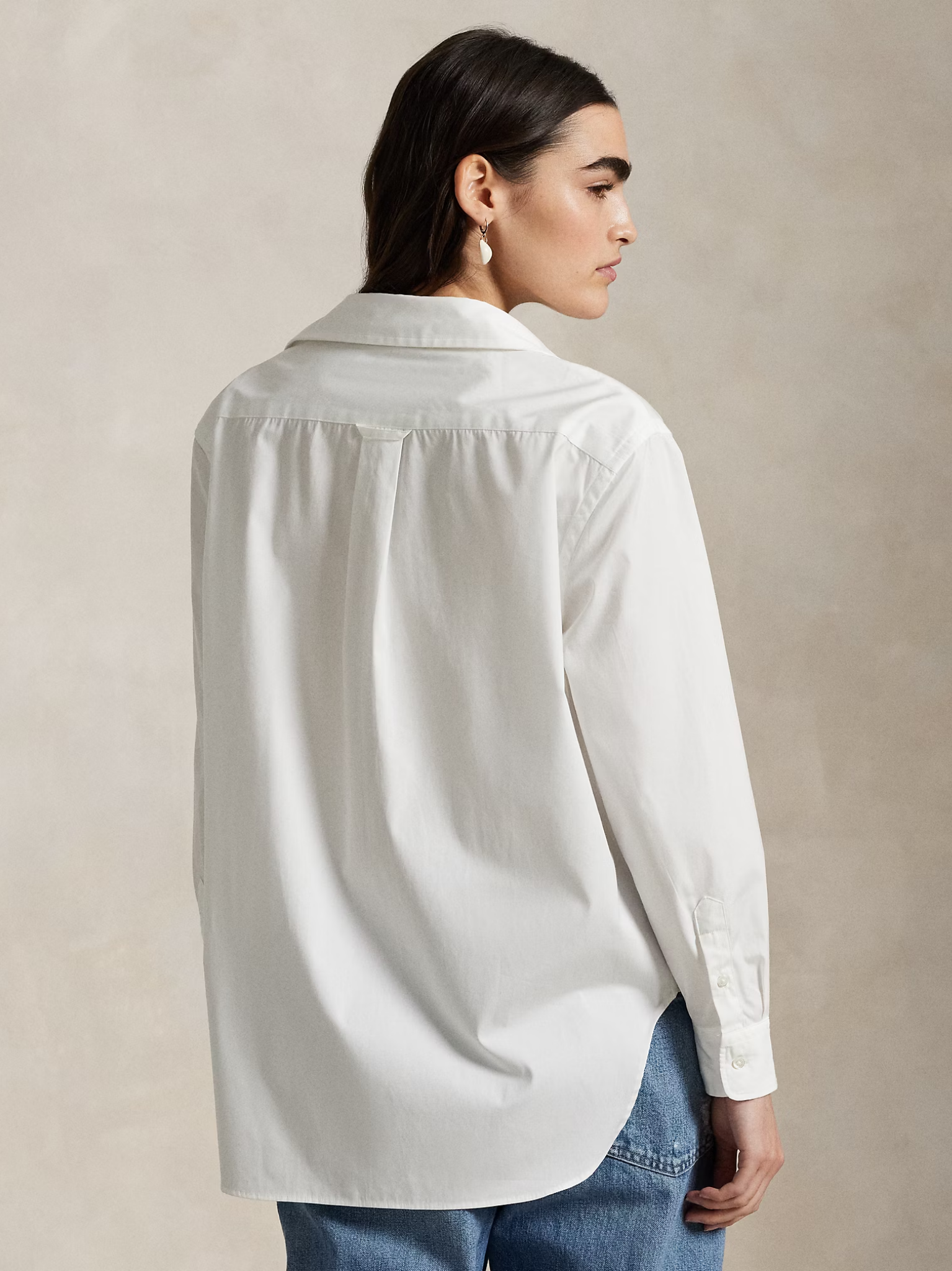 RALPH LAUREN WOMEN Oversize Fit Cotton Shirt White