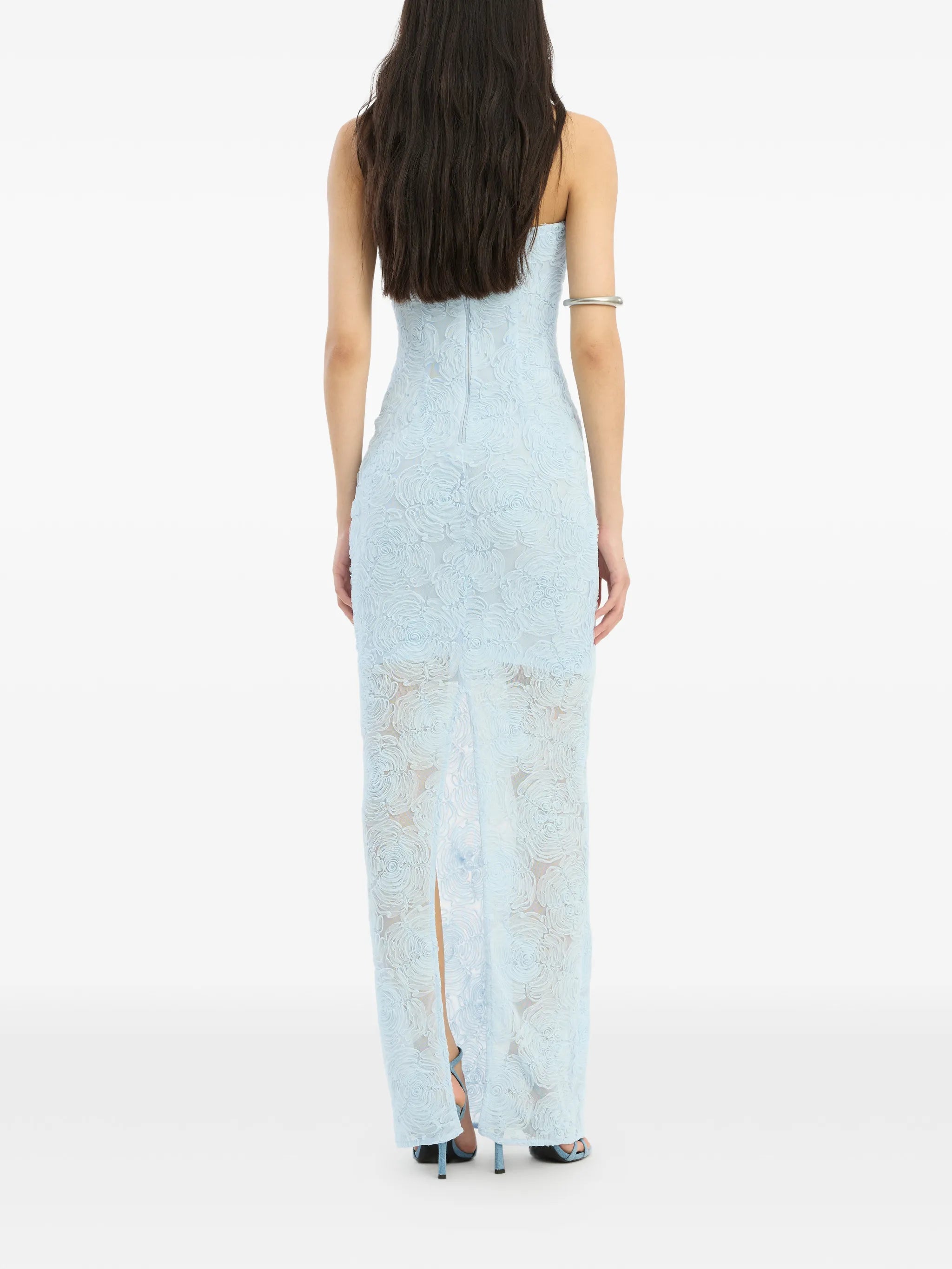 ROTATE BIRGER CHRISTENSEN WOMEN Mesh Tube Dress Blue