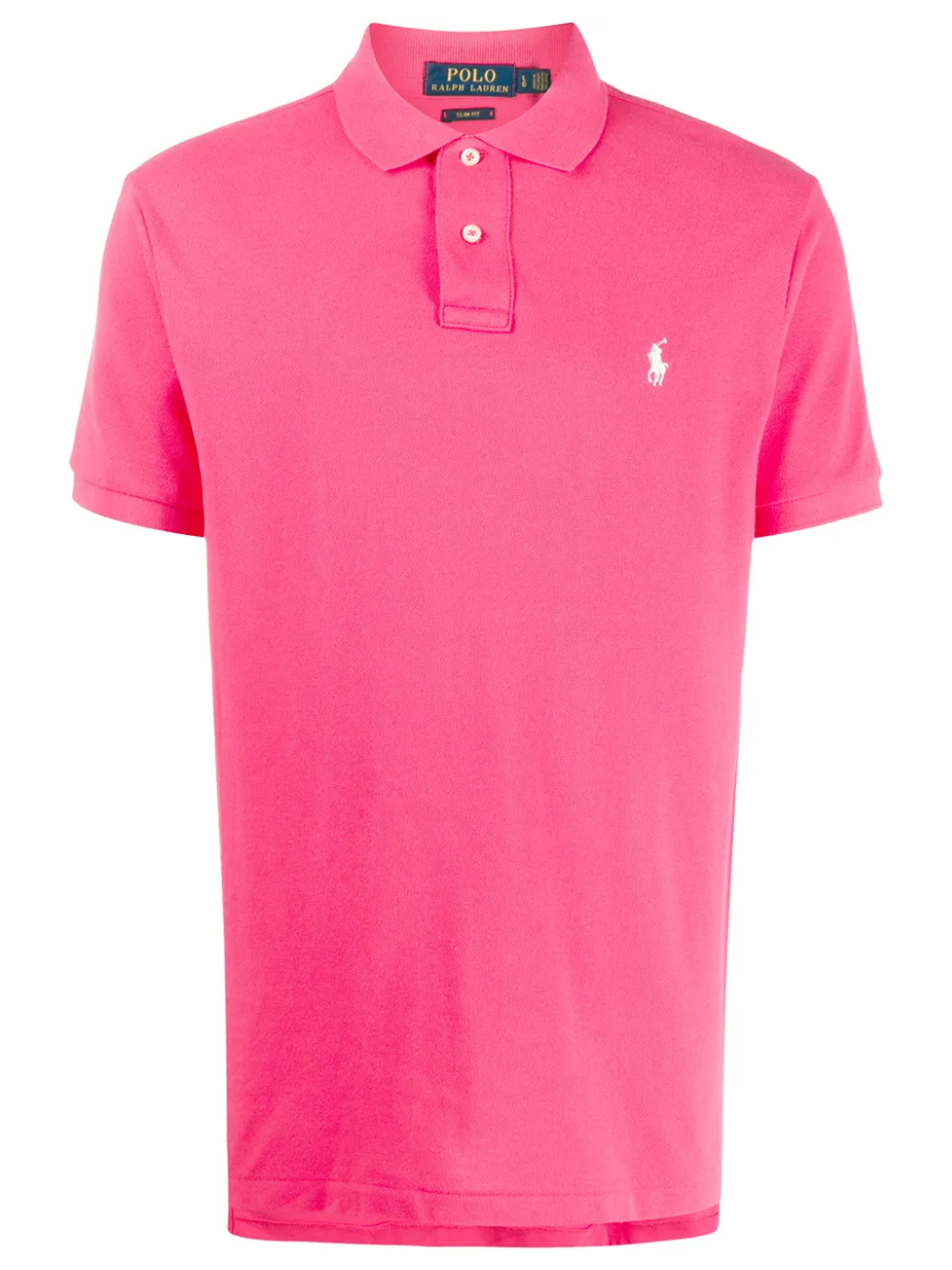 RALPH LAUREN Slim Fit Mesh Polo Shirt Hot Pink