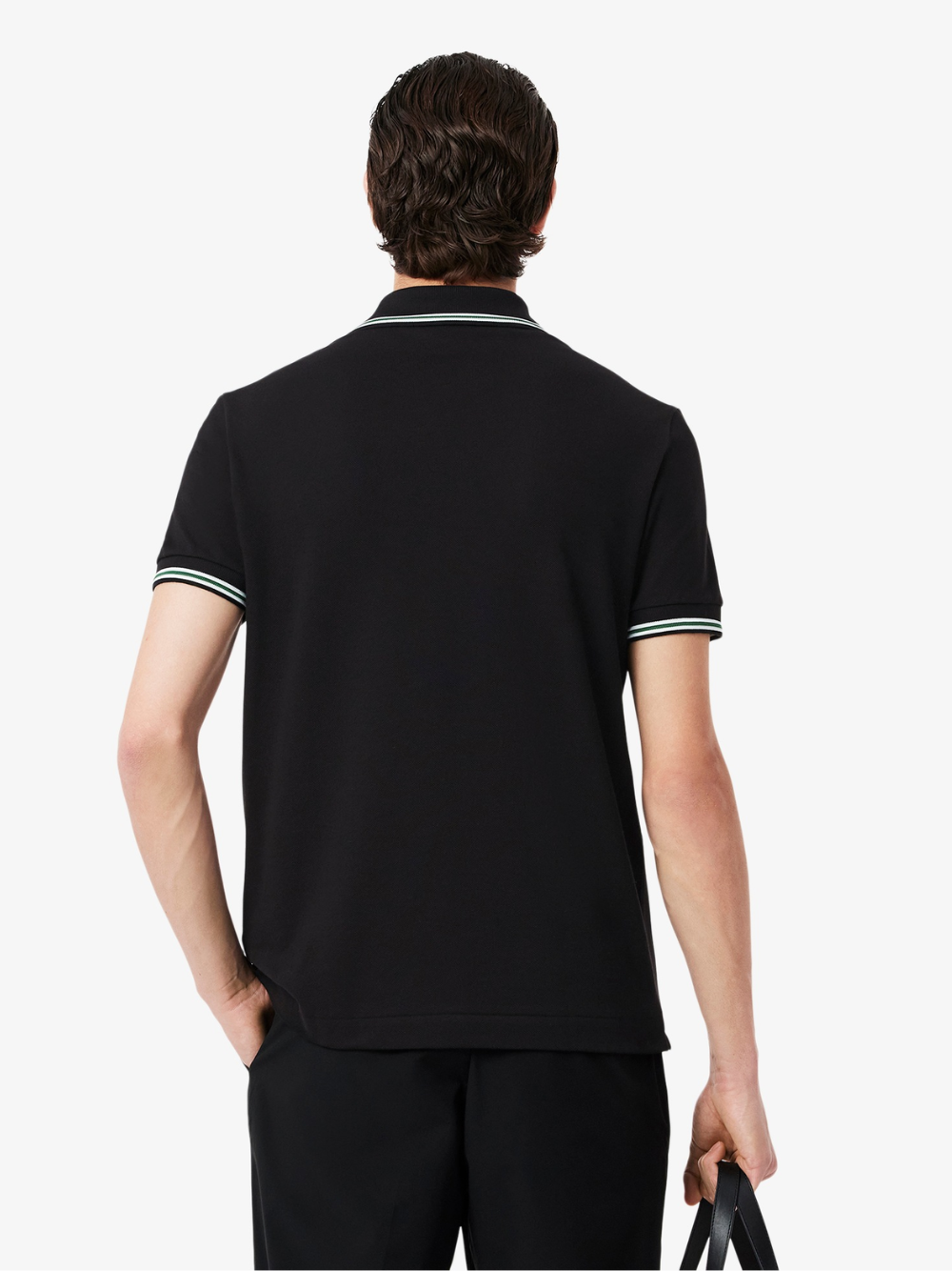 LACOSTE Regular Fit Trim Accent L.12.12 Polo Shirt Black