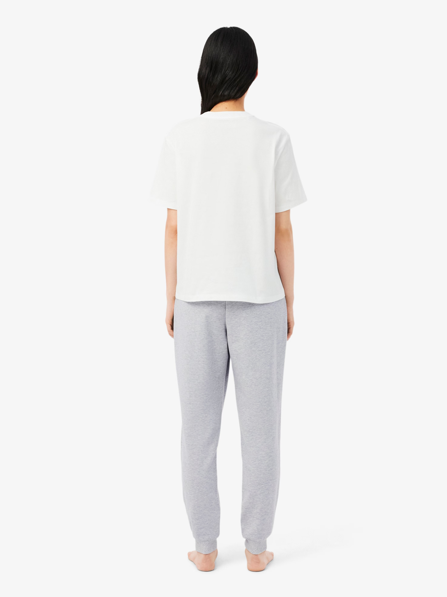 LACOSTE WOMEN Cotton Loungewear Joggers Grey