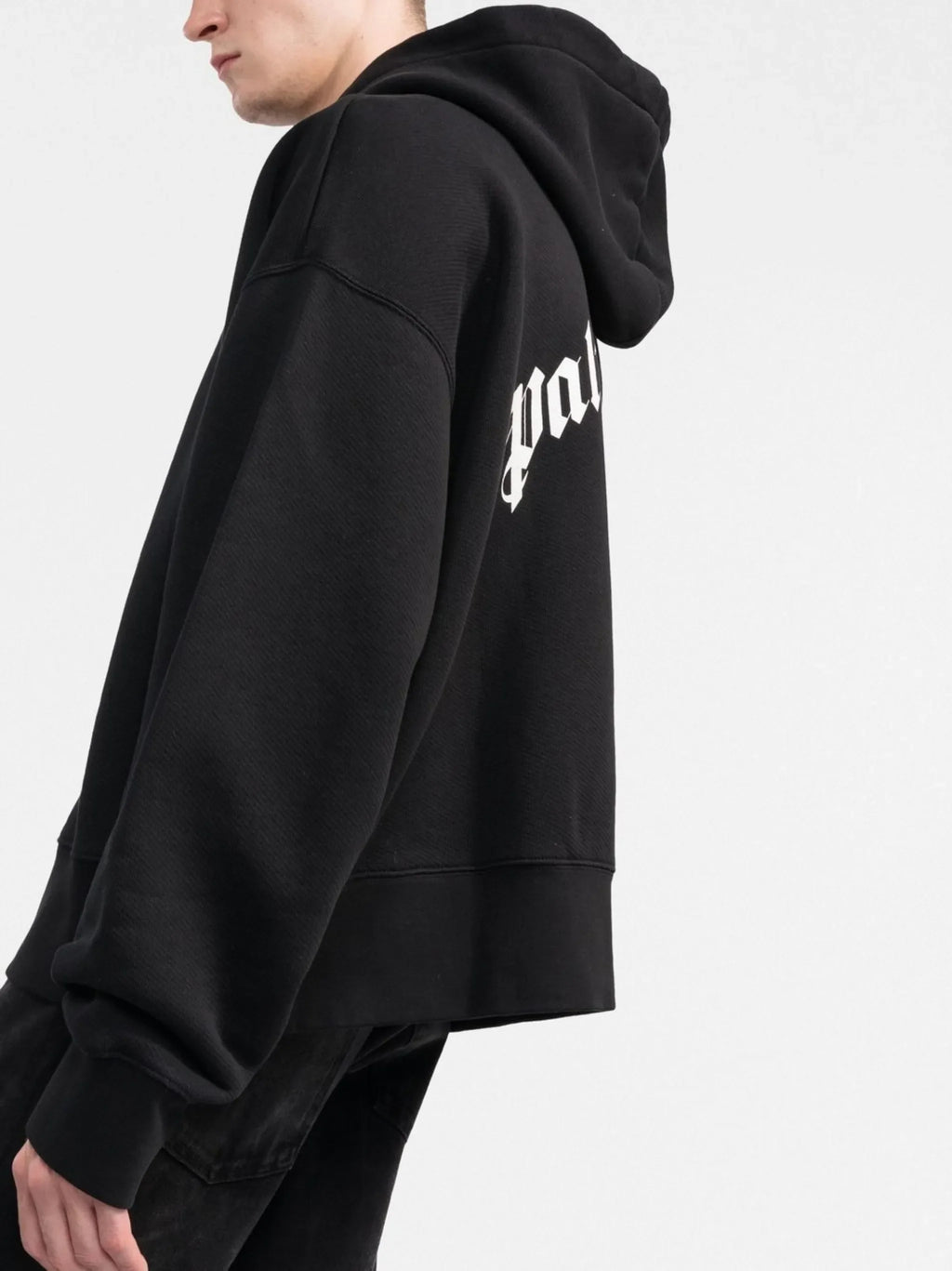 PALM ANGELS Banana Print Cotton Hoodie Black