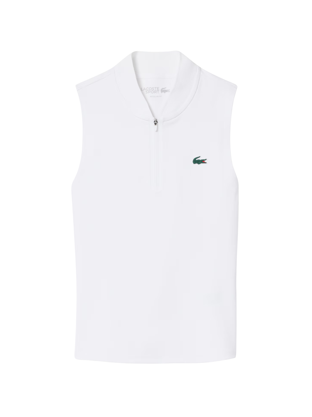 LACOSTE WOMEN Sleeveless Ultra Dry Stretch Tennis Polo Shirt White