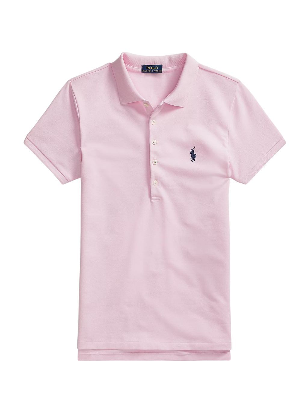 RALPH LAUREN WOMEN Slim Fit Stretch Polo Shirt Sunkissed Pink
