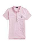 RALPH LAUREN WOMEN Slim Fit Stretch Polo Shirt Sunkissed Pink