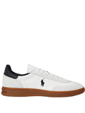 RALPH LAUREN Bedford Leather-Suede Sneakers White/Black
