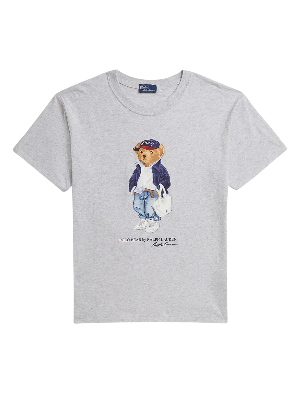 RALPH LAUREN WOMEN Polo Bear Graphic T-Shirt Grey