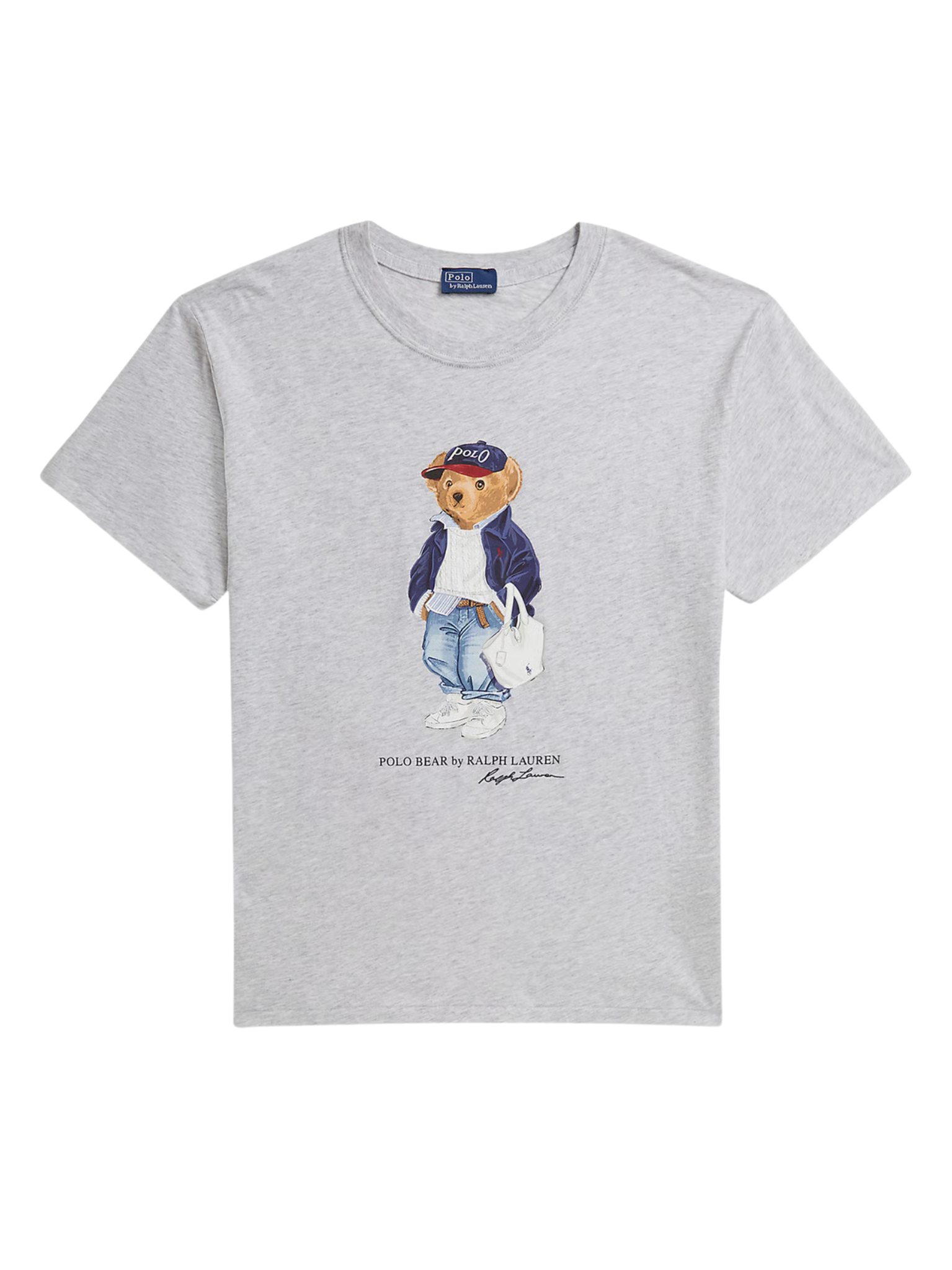 RALPH LAUREN WOMEN Polo Bear Graphic T-Shirt Grey