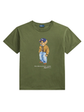 RALPH LAUREN WOMEN Polo Bear Cotton Jersey Tee Dense Olive