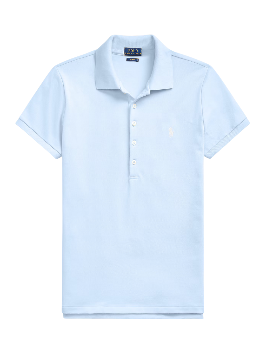 RALPH LAUREN WOMEN Slim Fit Stretch Polo Shirt Office Blue