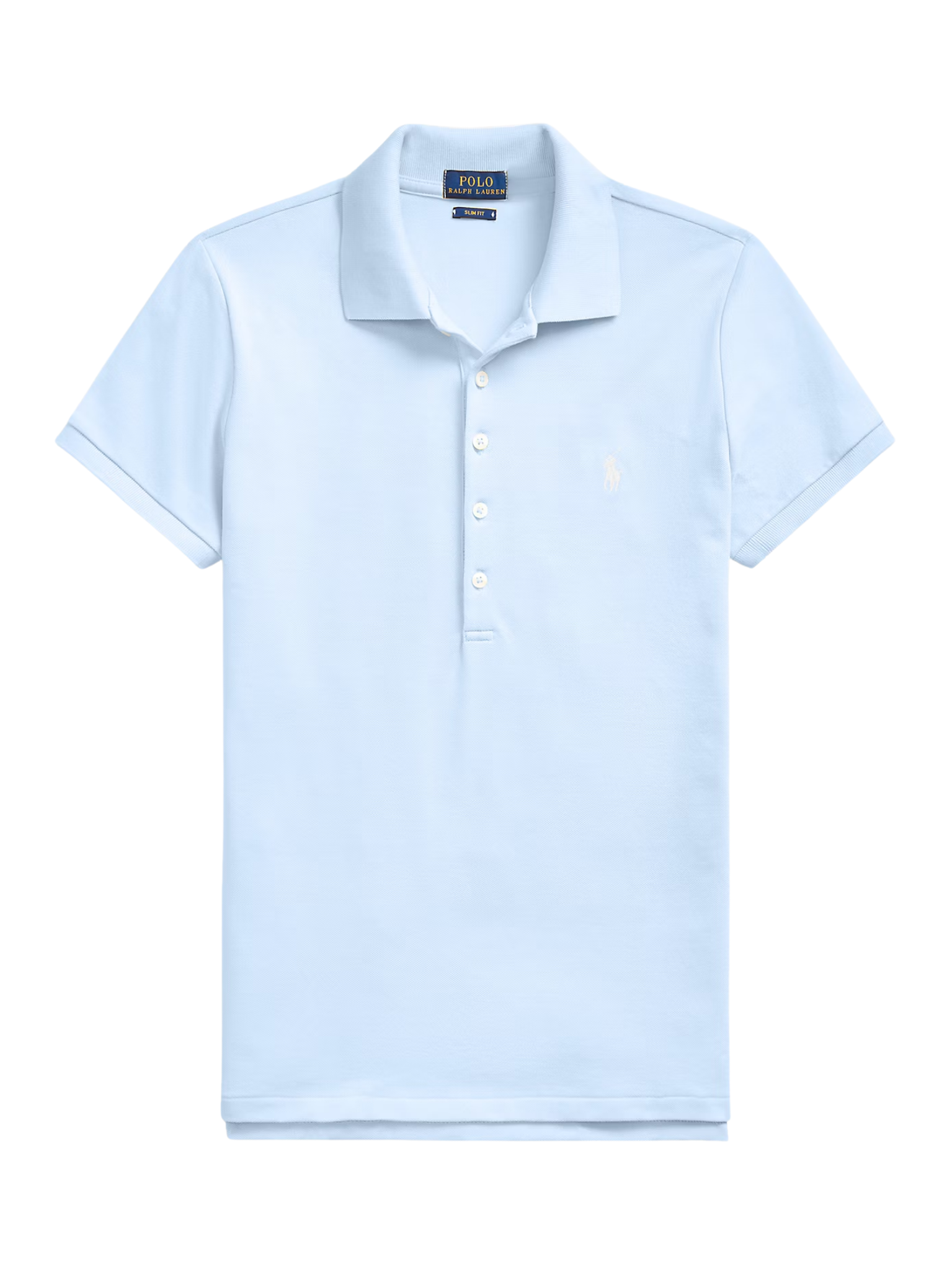 RALPH LAUREN WOMEN Slim Fit Stretch Polo Shirt Office Blue