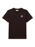 LACOSTE WOMEN Badge Cotton T-shirt Brown