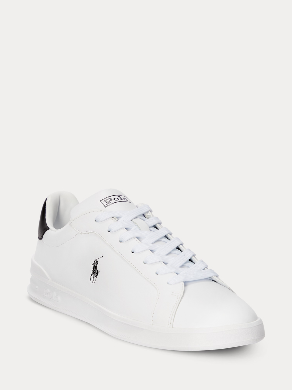 RALPH LAUREN Heritage Court II Leather Sneakers White/Black
