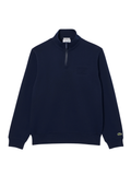LACOSTE High Neck Embossed Zipped Sweatshirt Midnight Blue