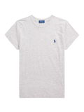 RALPH LAUREN WOMEN Classic Fit Cotton Jersey Crewneck Tee Cobblestone Heather