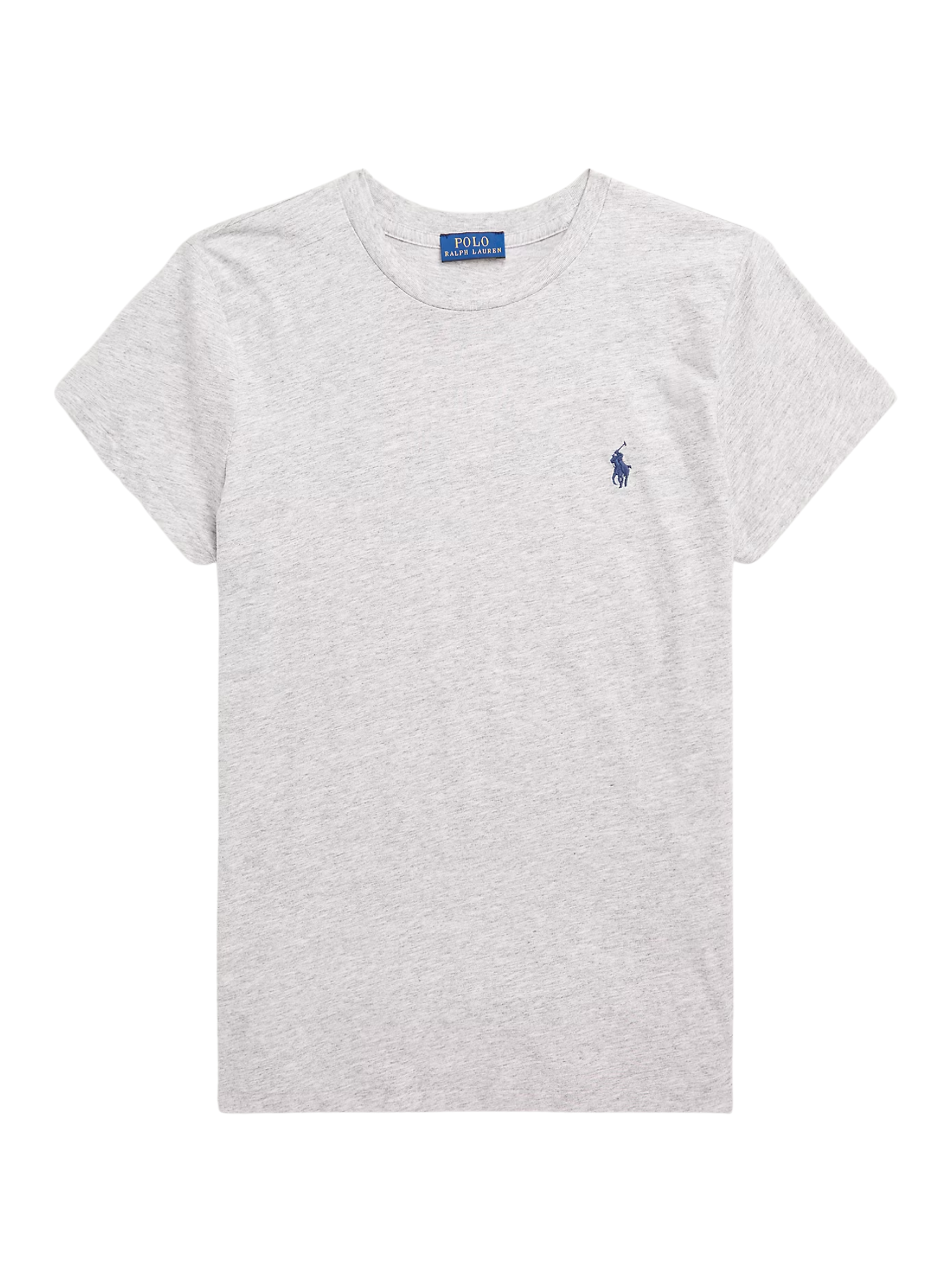 RALPH LAUREN WOMEN Classic Fit Cotton Jersey Crewneck Tee Cobblestone Heather