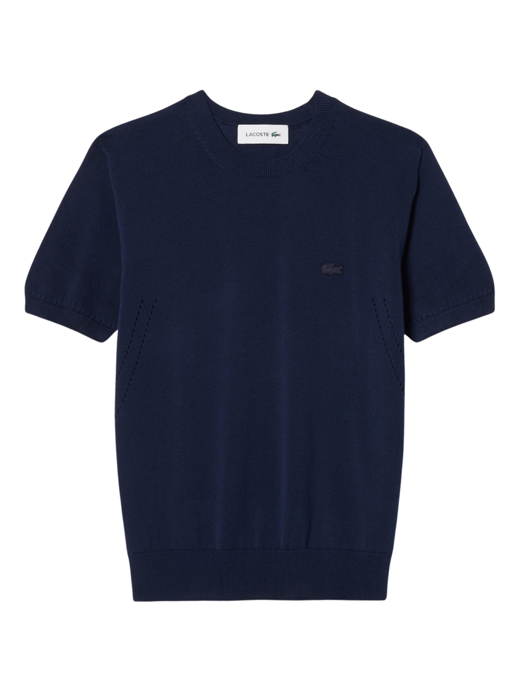 LACOSTE WOMEN Short Sleeved 3D Knit Sweater Midnight Blue