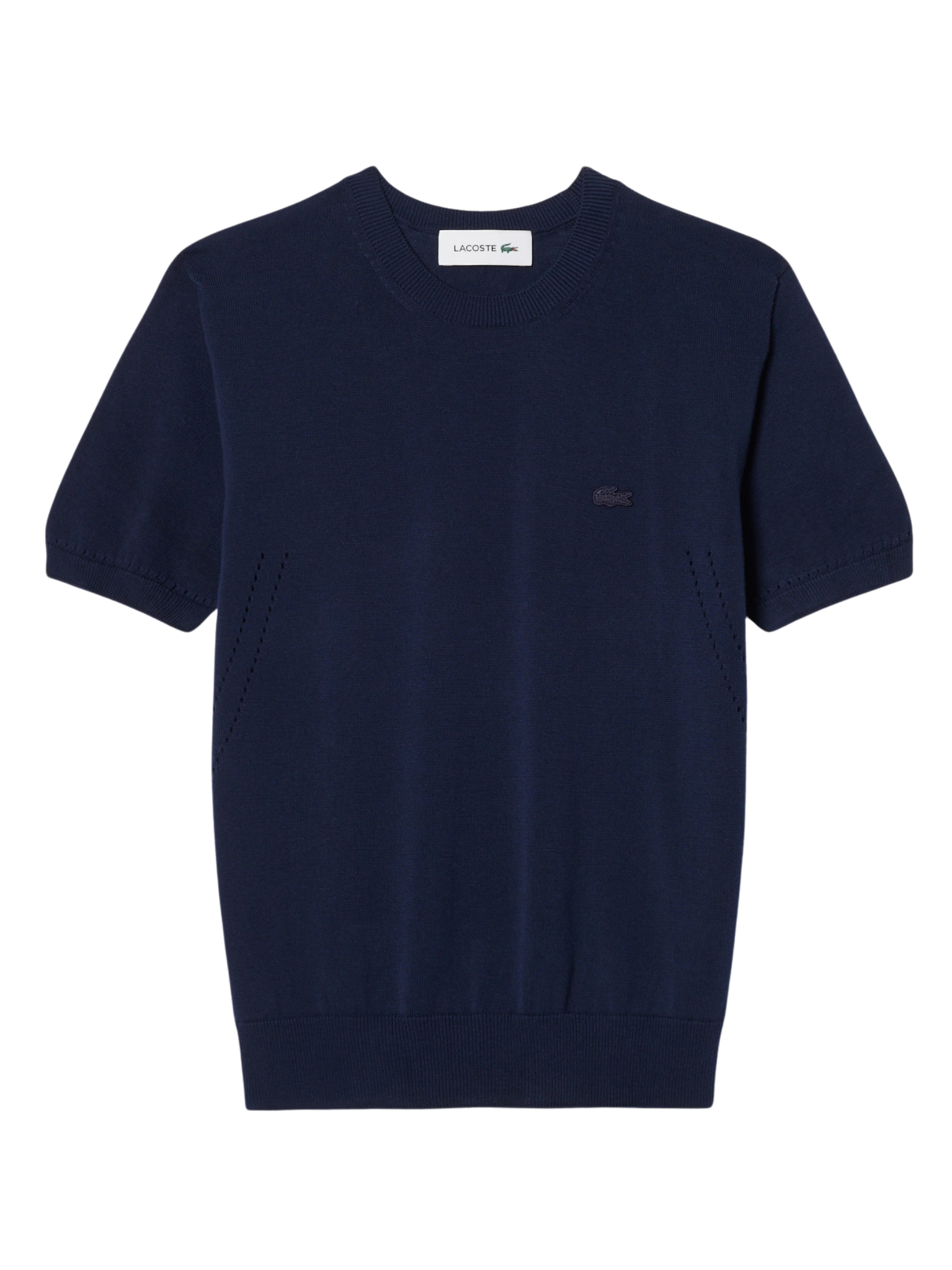 LACOSTE WOMEN Short Sleeved 3D Knit Sweater Midnight Blue