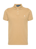 RALPH LAUREN Slim Fit Mesh Polo Shirt Cafe Tan