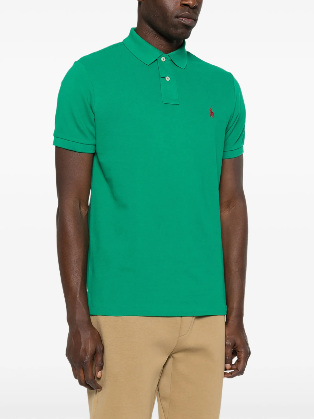 RALPH LAUREN The Iconic Custom Slim Fit Mesh Polo Erin Green