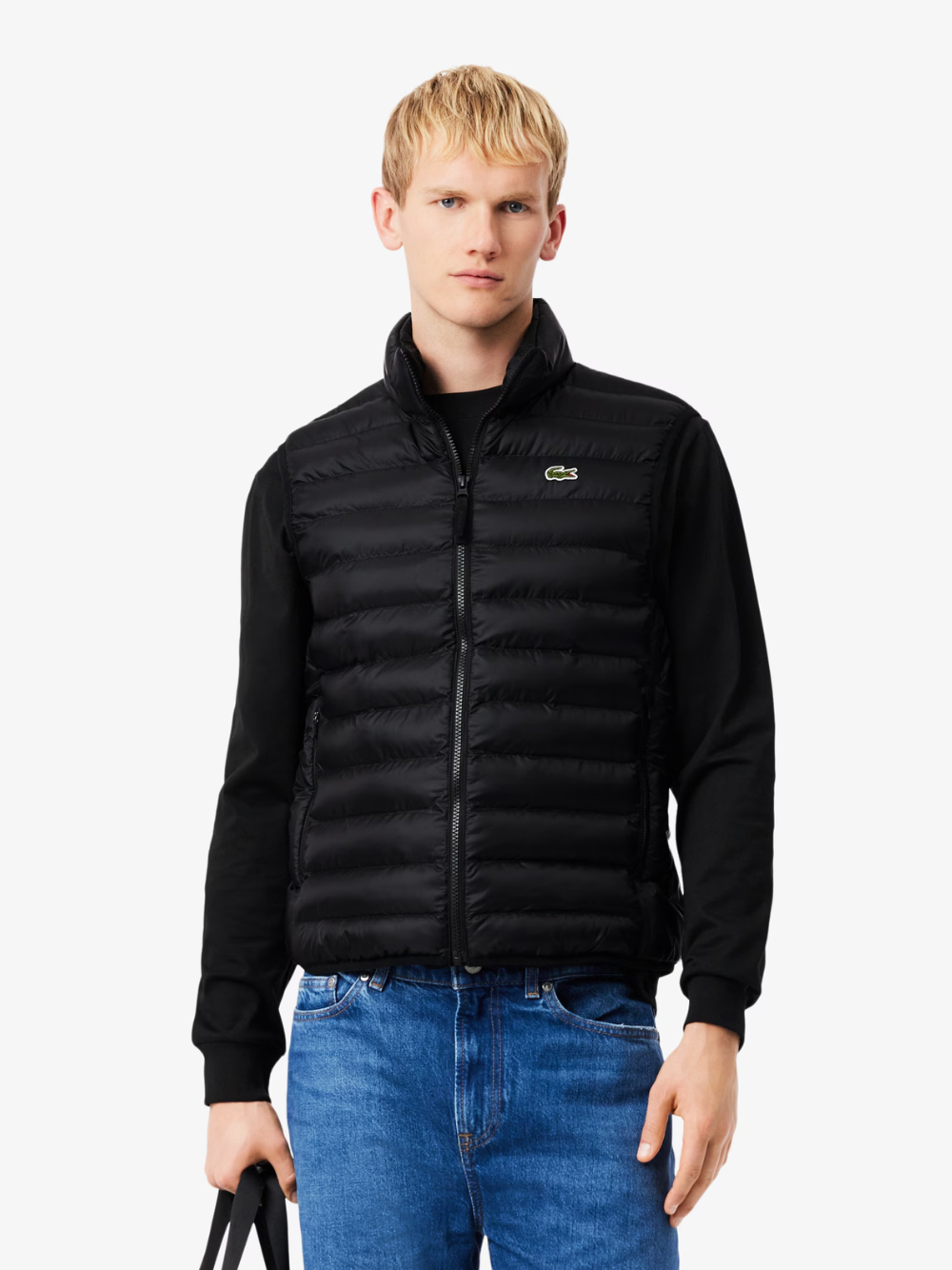 LACOSTE Water-Repellent Puffed Vest Black