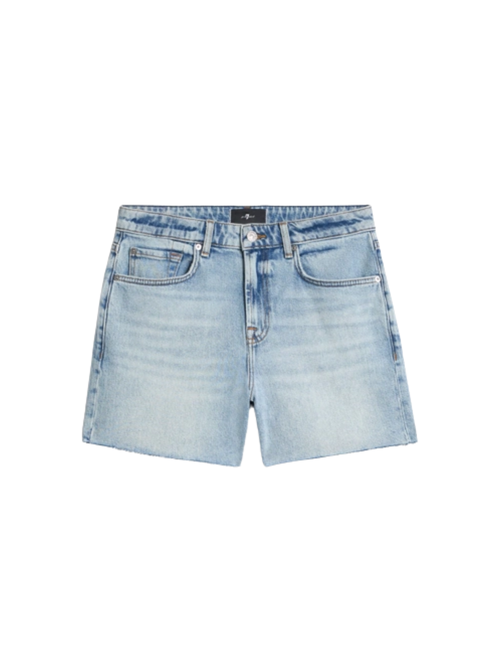 7 FOR ALL MANKIND WOMEN Monroe High Waist Shorts Mid Blue