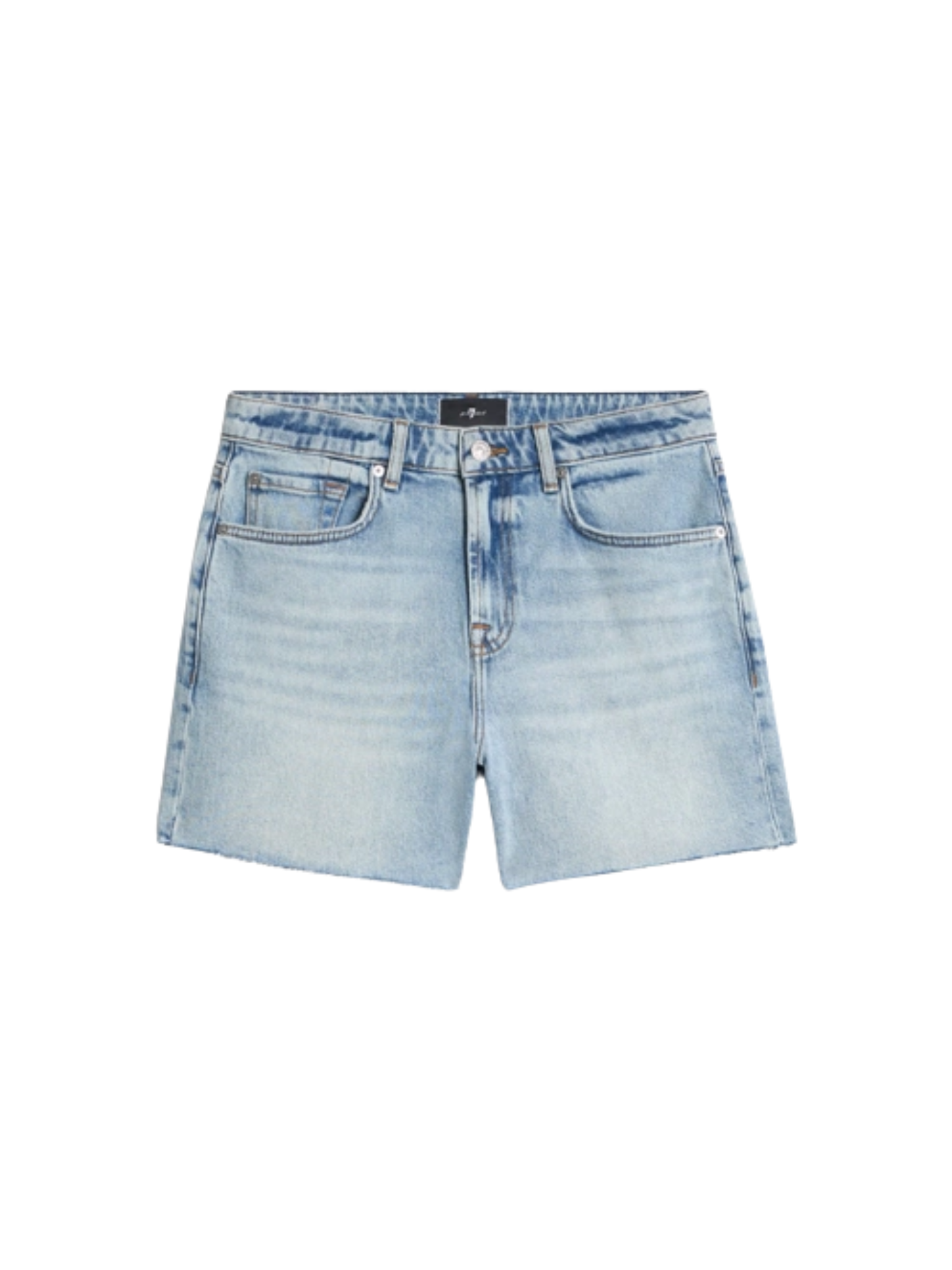 7 FOR ALL MANKIND WOMEN Monroe High Waist Shorts Mid Blue