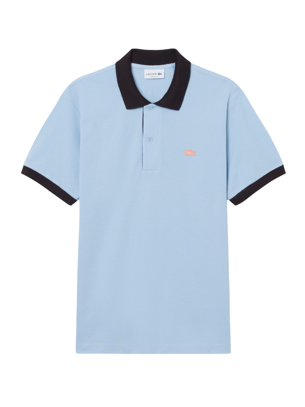 LACOSTE Classic Fit Contrast Rib Polo Blue