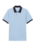 LACOSTE Classic Fit Contrast Rib Polo Blue