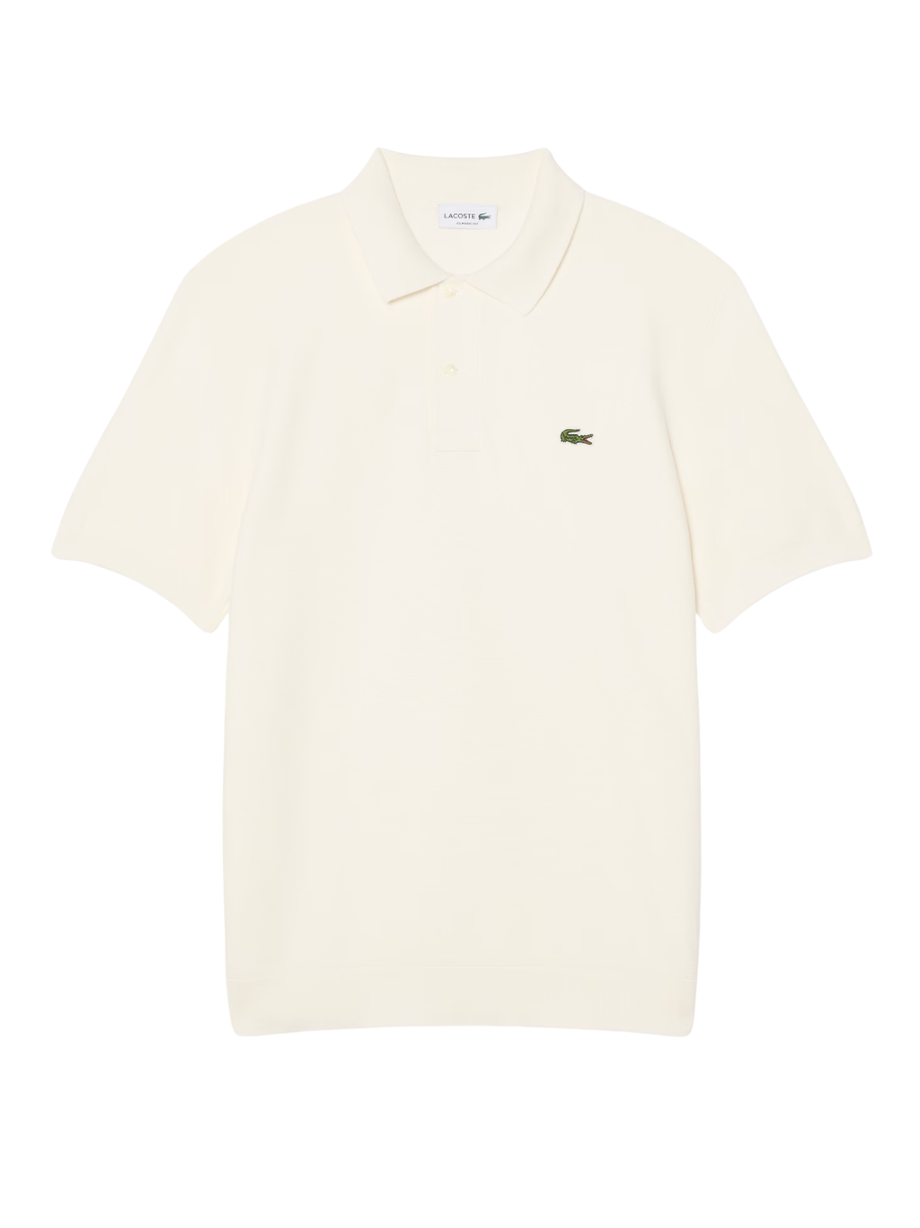 LACOSTE Classic Fit Knitted Polo Shirt White