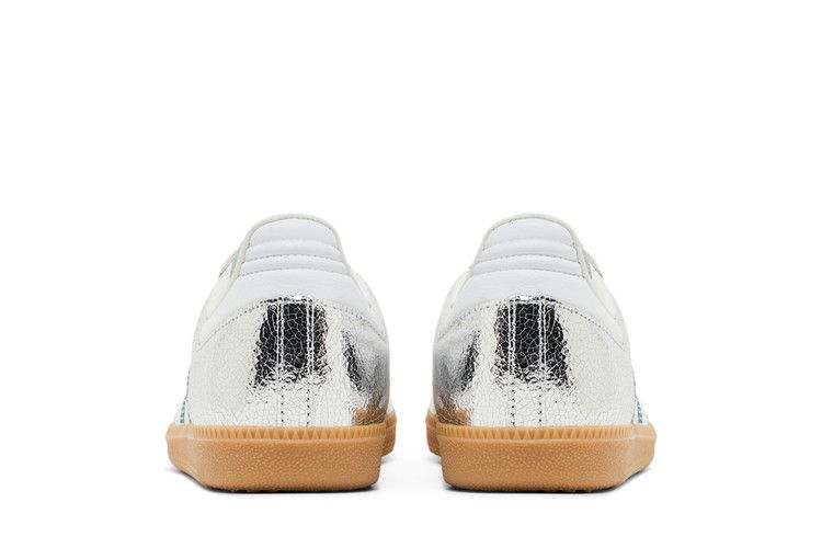 adidas Samba OG Silver Metallic Cracked Leather (Women's)