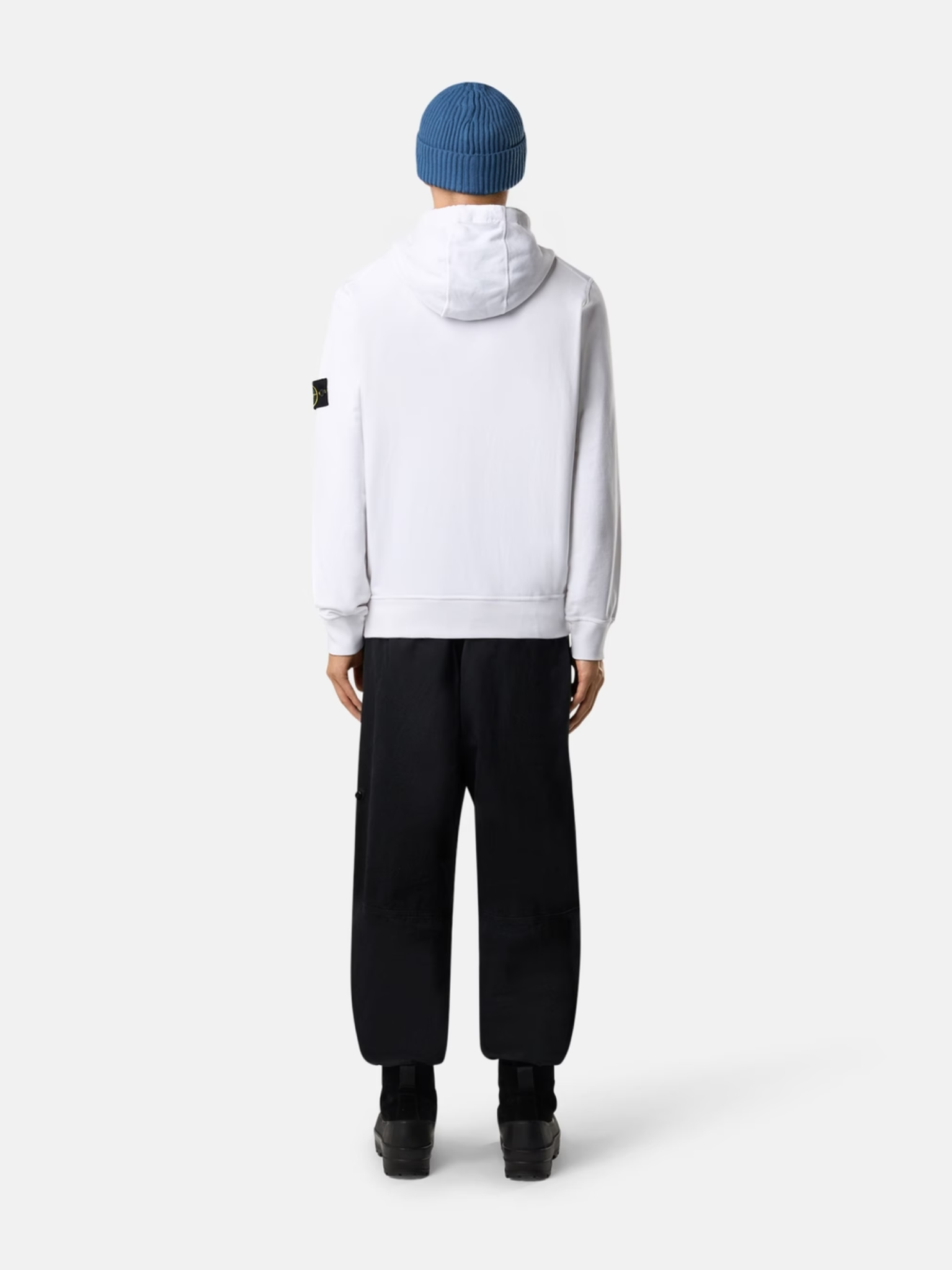 STONE ISLAND Kangaroo Pocket Hoodie White