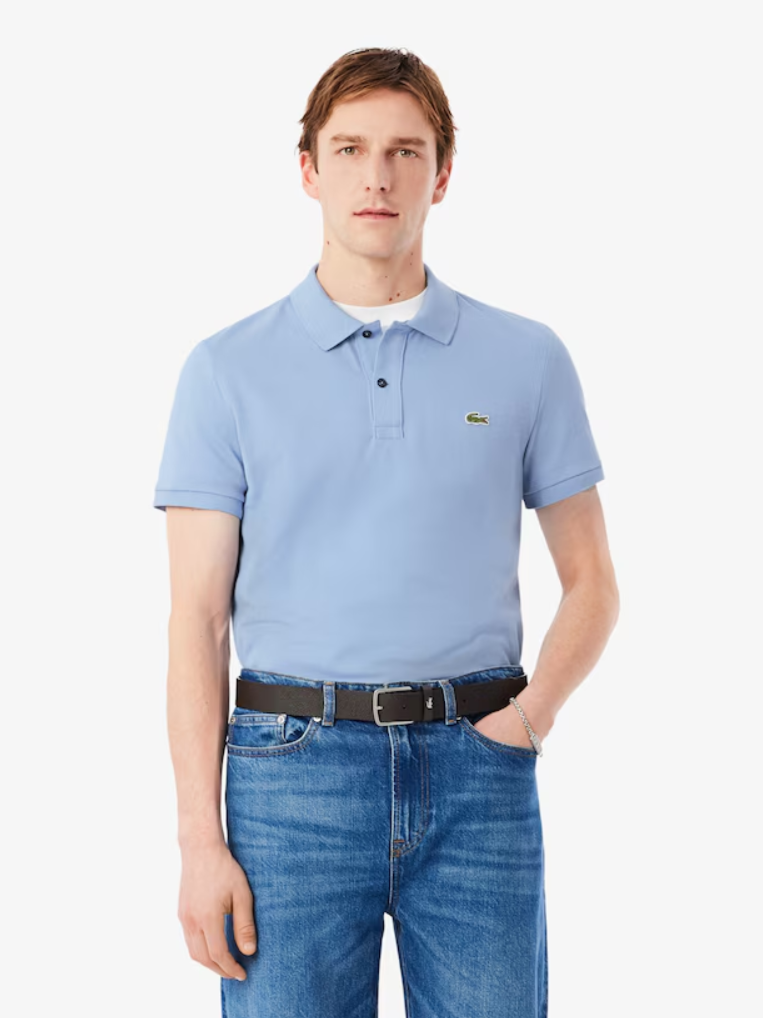 LACOSTE Slim Fit L.12.12 Original Polo Shirt Light Blue