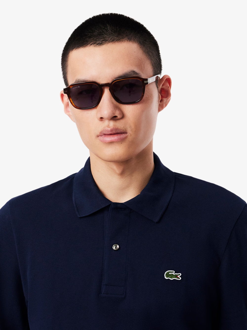 LACOSTE Classic Fit Long Sleeved L.13.12 Polo Shirt Midnight Blue