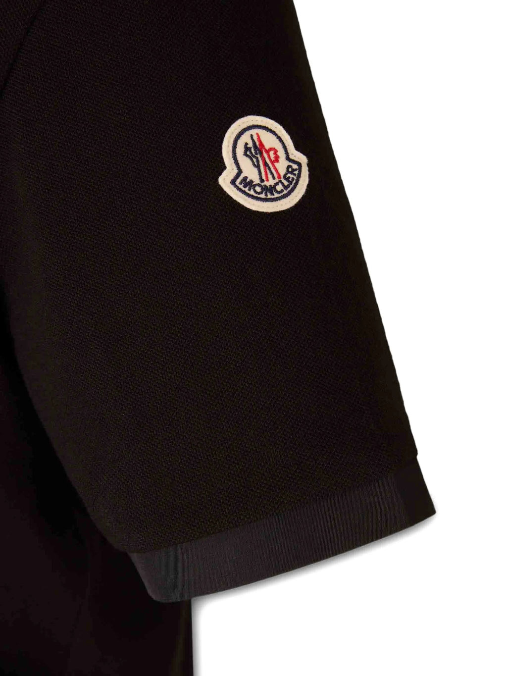 MONCLER Logo-stitched Short-sleeve Polo Shirt Black