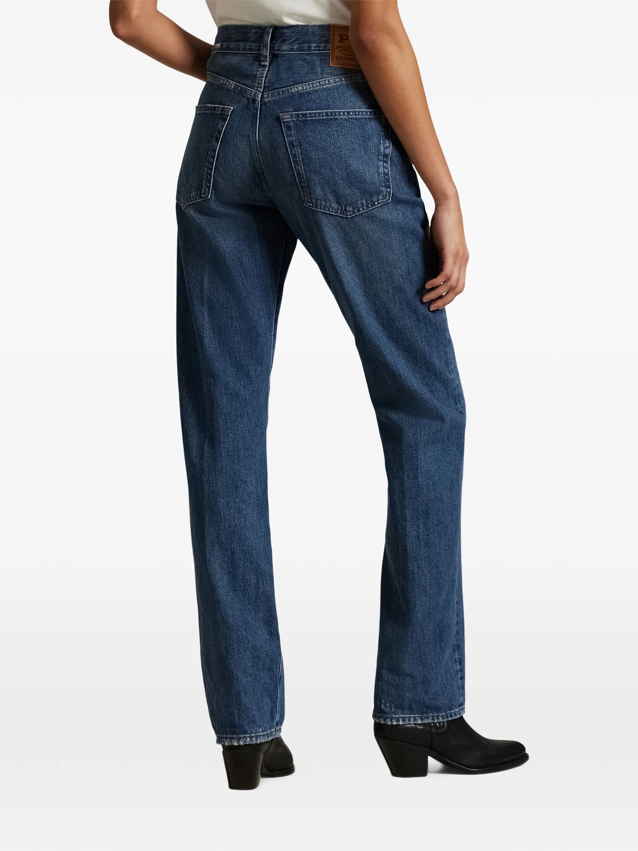 RALPH LAUREN WOMEN High-Rise Relaxed Straight Jeans Blue