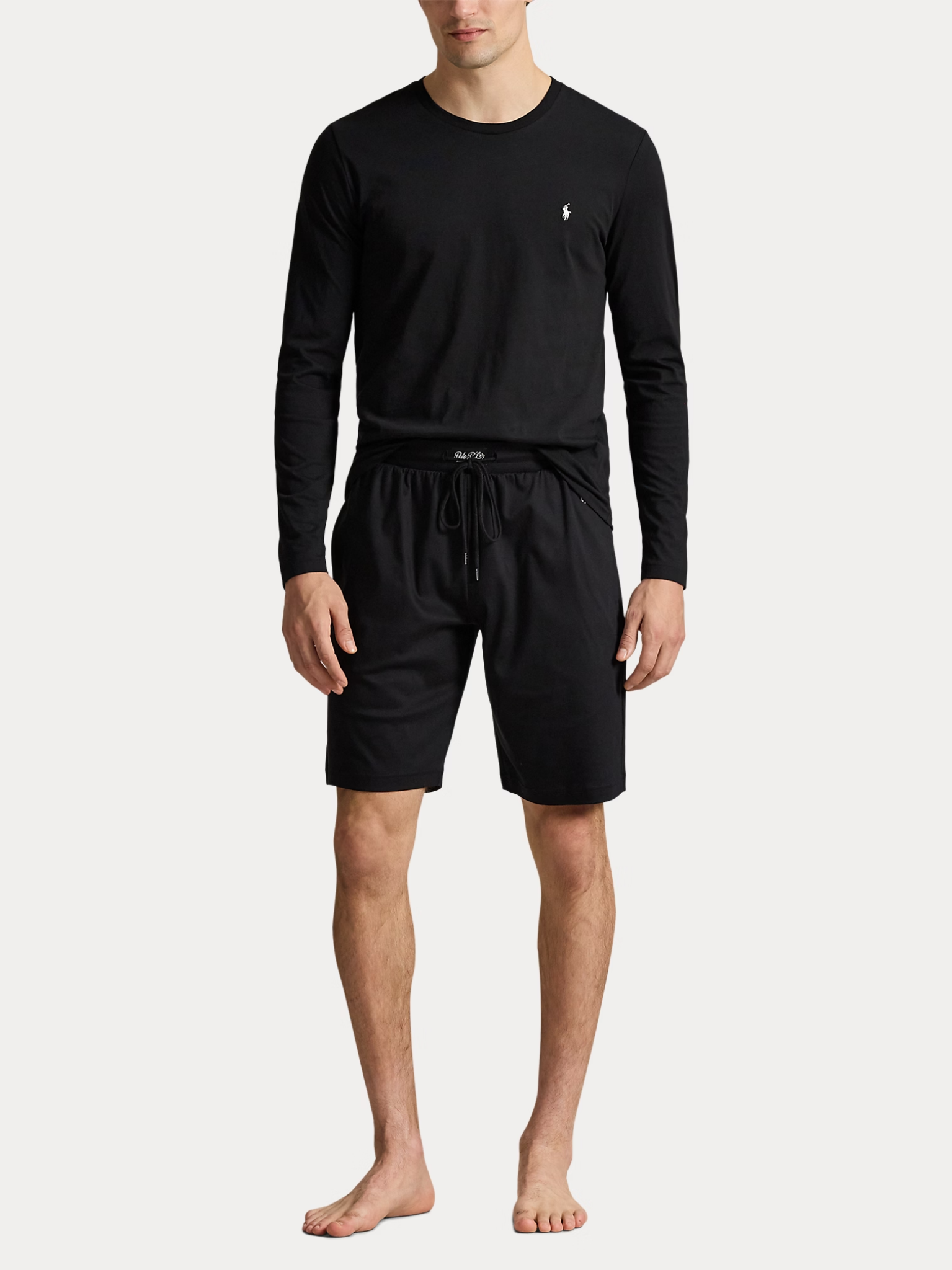 RALPH LAUREN Cotton Jersey Sleep Shirt Black