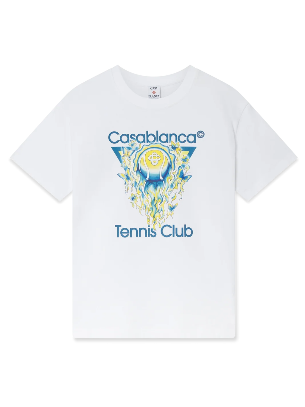 CASABLANCA WOMEN Tennis Club Icon Short Sleeve T‑Shirt White